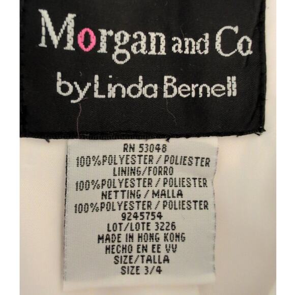 VTG Morgan Co Babydoll Gown 4 Formal Dress Open Back Pink Velvet Burnout Fairy - Picture 5 of 6